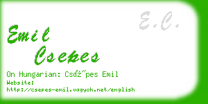 emil csepes business card